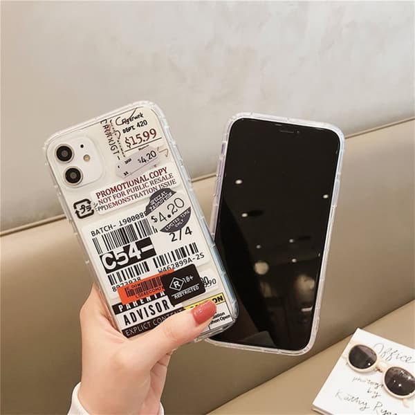 Stöttåligt Mobilskal iPhone 12/12 Pro - Fashion Streckkoder