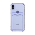 Miniatyrbillede 1 af 5: iPhone XS Max Stöttåligt Skal med Korthållare - Lila