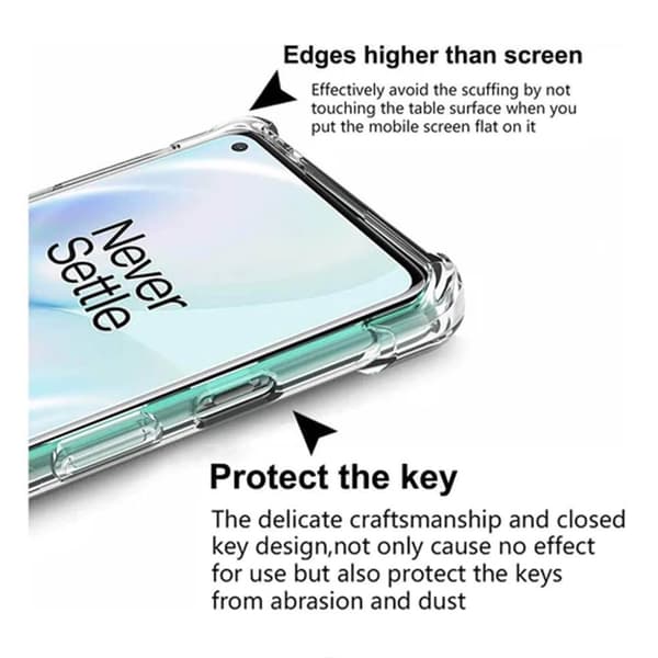 Stöttåligt Mobilskal OnePlus 8 - Transparent