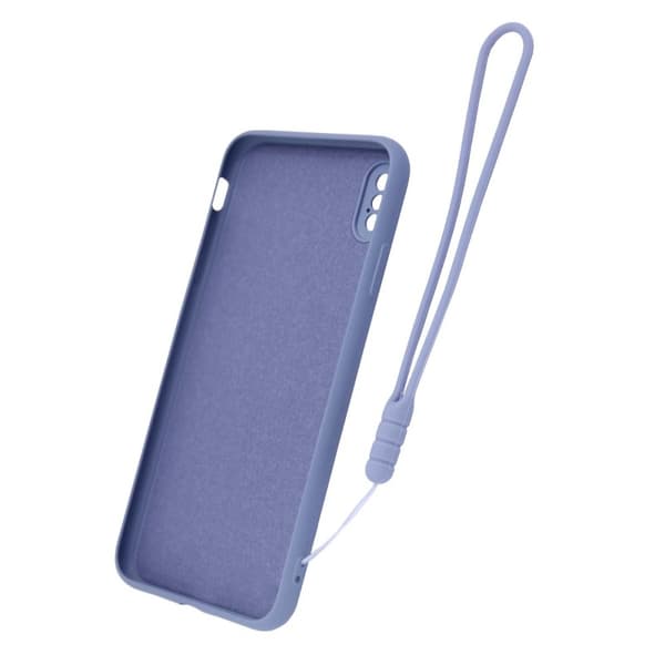 iPhone X/XS Silikonskal med Ringhållare och Handrem - Grå