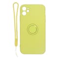 Pikkukuva 1 / 3: iPhone 11 Silikonskal med Ringhållare och Handrem - Gul