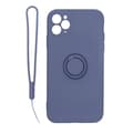 Pikkukuva 1 / 3: iPhone 11 Pro Max Silikonskal med Ringhållare och Handrem - Grå