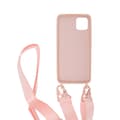 Pikkukuva 3 / 6: iPhone 11 Pro Max Silikonskal med Rem/Halsband - Rosa