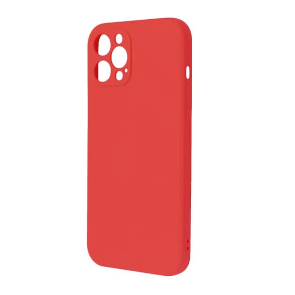iPhone 12 Pro Max Silikonskal med Kameraskydd - Röd