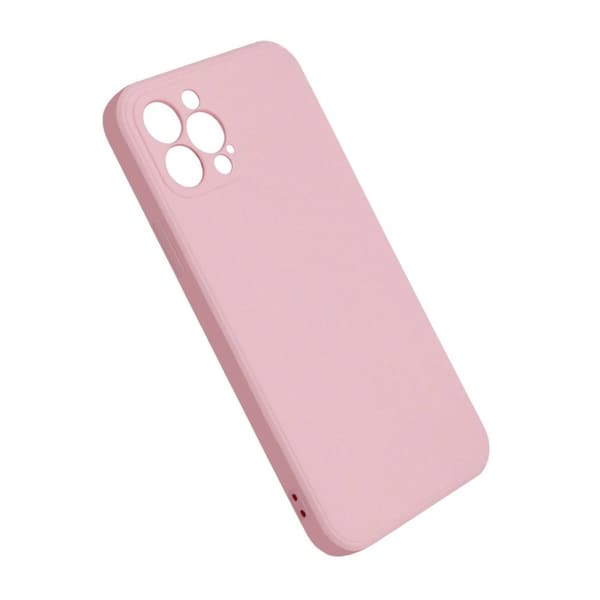 iPhone 12 Pro Max Silikonskal med Kameraskydd - Rosa