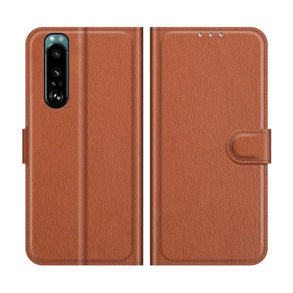 Sony Xperia 1 IV Plånboksfodral med Stativ - Brun