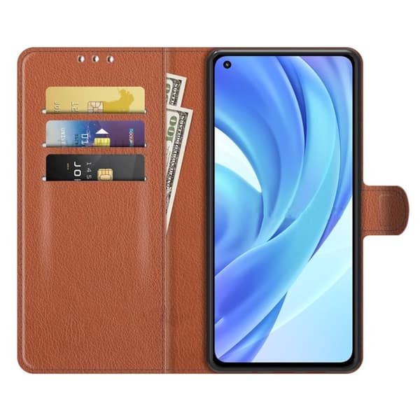 Xiaomi 11 Lite/11 Lite 5G NE Plånboksfodral med Stativ - Brun