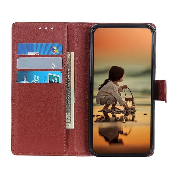 Xiaomi Redmi Note 9 Pro Plånboksfodral med Stativ - Brun