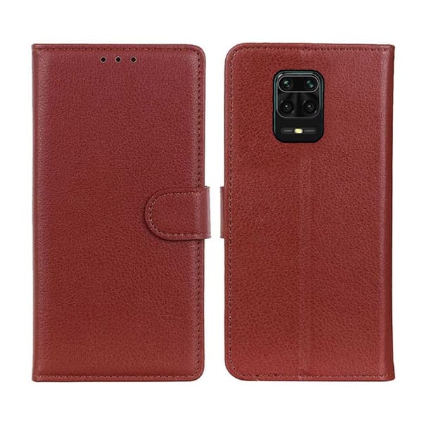 Xiaomi Redmi Note 9 Pro Plånboksfodral med Stativ - Brun