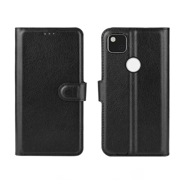 Google Pixel 4 A Plånboksfodral med Stativ - Svart