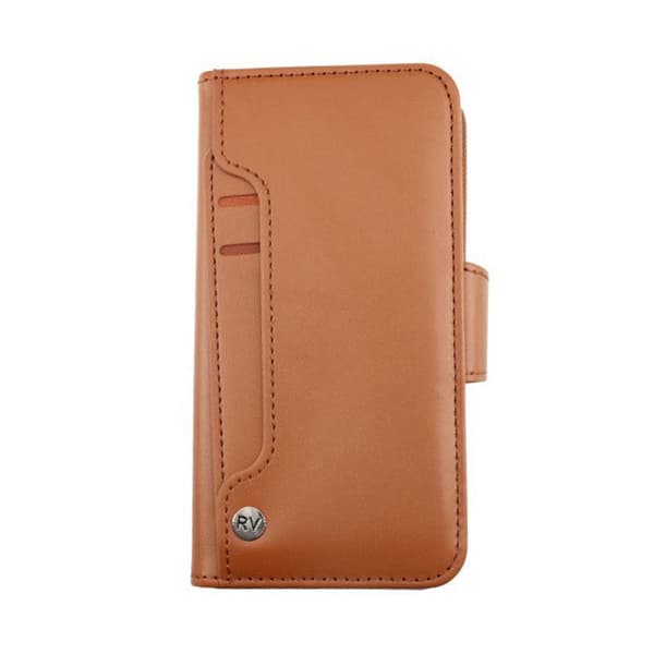iPhone 13 Mini Plånboksfodral Extra Kortfack Rvelon - Guldbrun