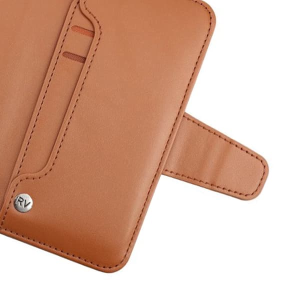 iPhone 13 Mini Plånboksfodral Extra Kortfack Rvelon - Guldbrun