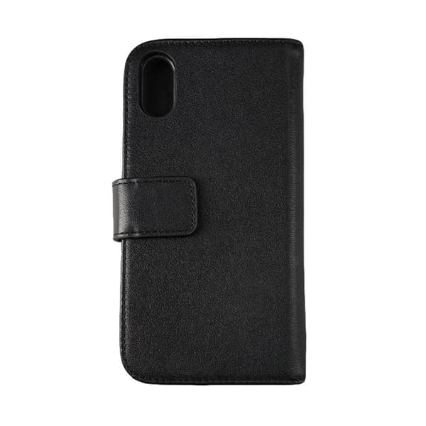 iPhone X/XS Plånboksfodral Läder Rvelon - Svart