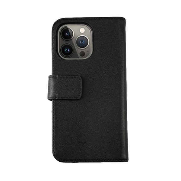 iPhone 13 Pro Plånboksfodral Läder Rvelon - Svart