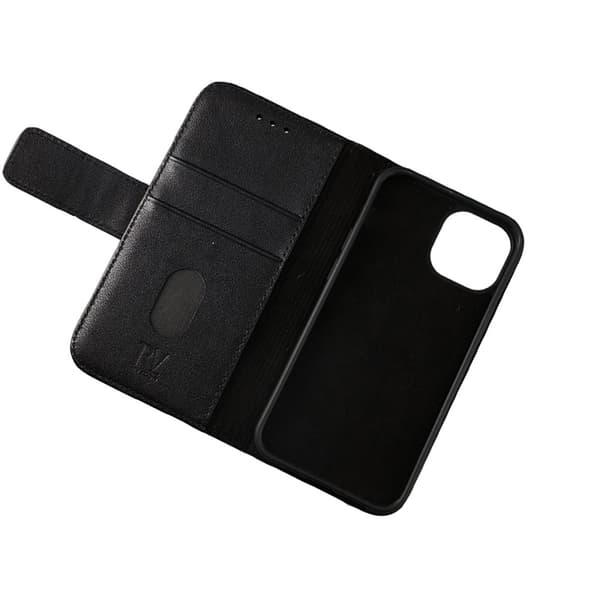 iPhone 13 Mini Plånboksfodral Läder Rvelon - Svart