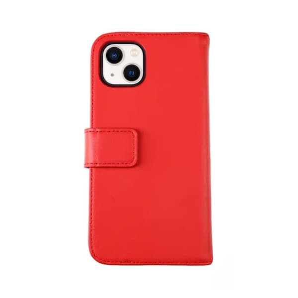 iPhone 13 Mini Plånboksfodral Läder Rvelon - Röd