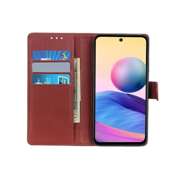Xiaomi Redmi Note 10 Pro Plånboksfodral med Stativ - Brun