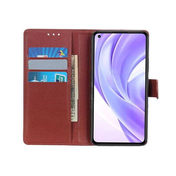 Xiaomi Mi 11 Lite 5G Plånboksfodral med Stativ - Brun