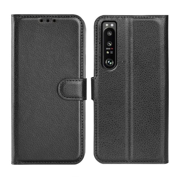 Sony Xperia 1 III 5G Plånboksfodral med Stativ - Svart