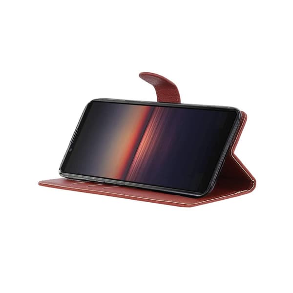 Sony Xperia 1 III 5G Plånboksfodral med Stativ - Brun