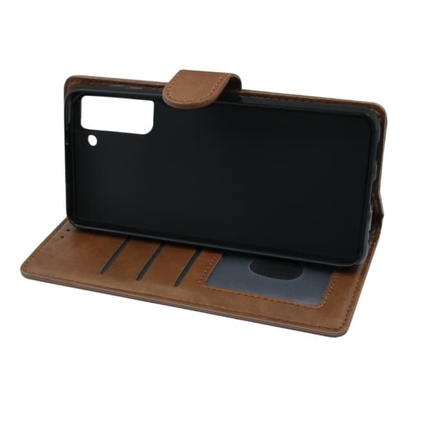Samsung Galaxy S21 Plus Plånboksfodral med Stativ - Brun