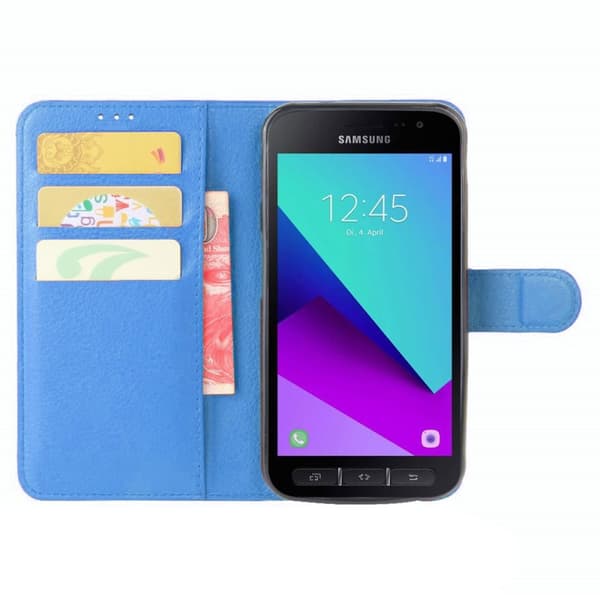 Samsung Galaxy XCover 4/4s Plånboksfodral med Stativ - Blå