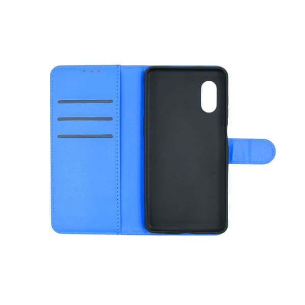 Samsung Galaxy XCover Pro Plånboksfodral med Stativ - Blå