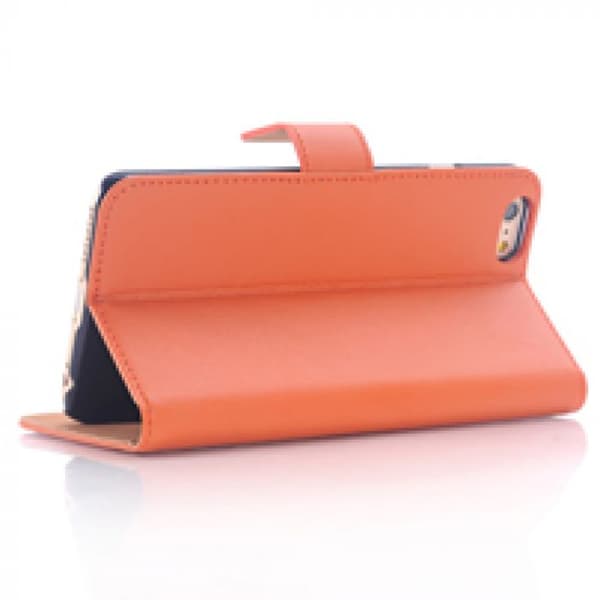 iPhone 6/6S Plus Plånboksfodral med Stativ - Orange