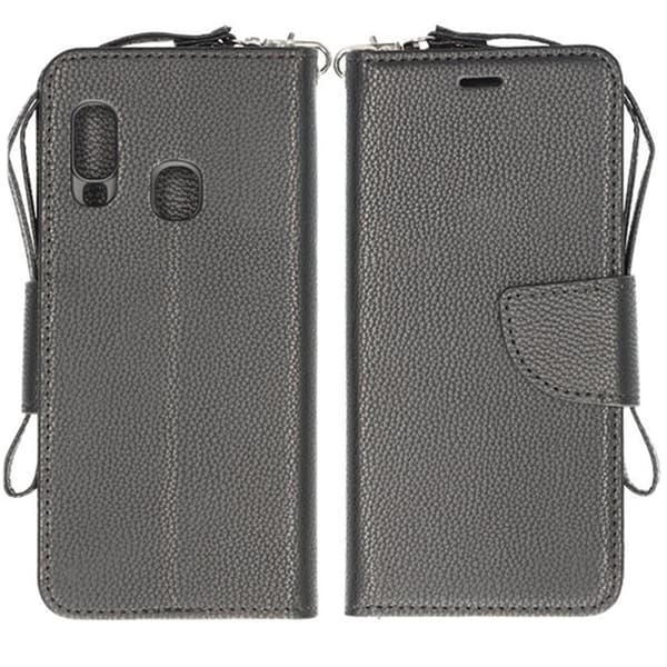 Samsung Galaxy A40 Plånboksfodral med Stativ - Svart