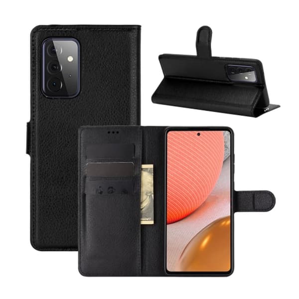 Samsung Galaxy A52 5G Plånboksfodral med Stativ - Svart