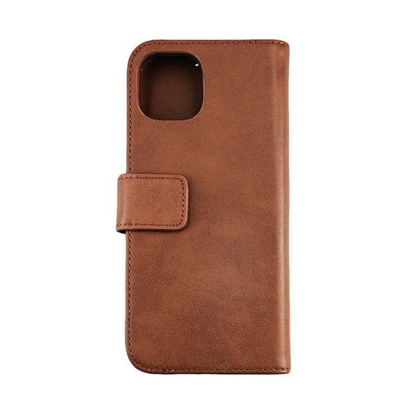 iPhone 12 Mini Plånboksfodral Läder Rvelon - Brun