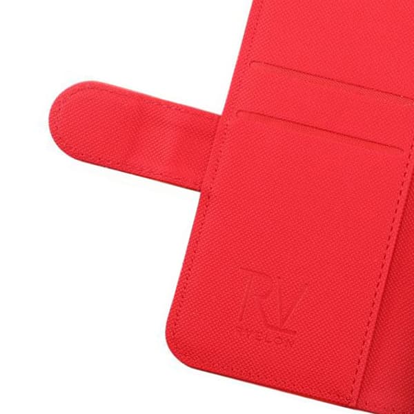 iPhone 13 Mini Plånboksfodral Magnet Rvelon - Röd