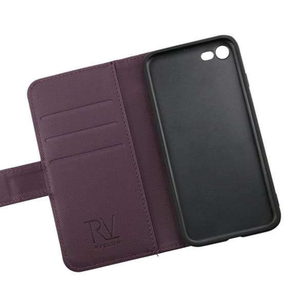 iPhone 7/8/SE (2020/2022) Plånboksfodral Magnet Rvelon - Mörklila