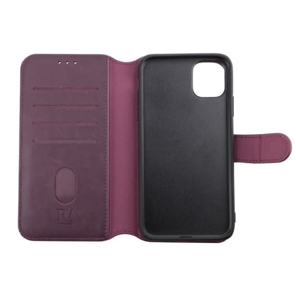 iPhone 11 Plånboksfodral Magnet Rvelon - Mörklila