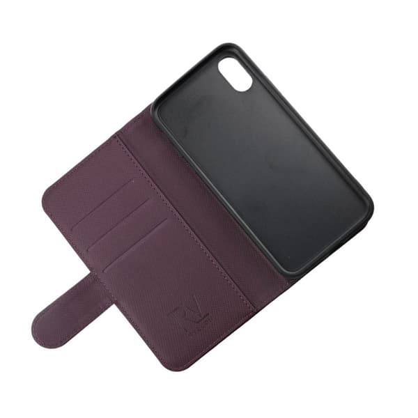 iPhone X/XS Plånboksfodral Magnet Rvelon - Mörklila