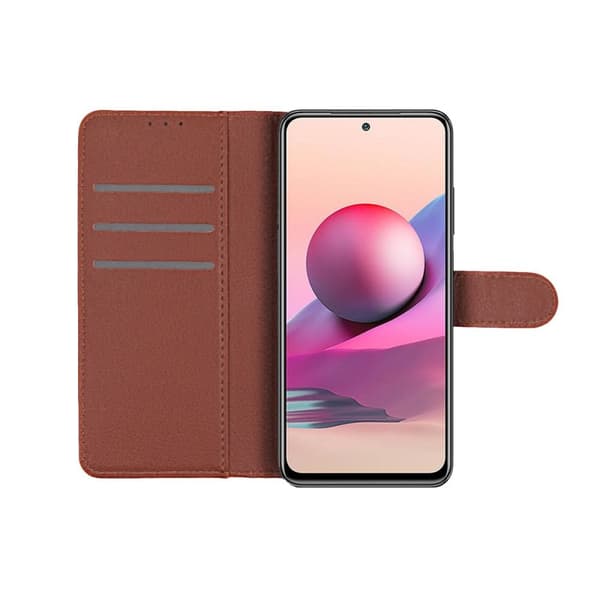 Xiaomi Redmi Note 10/10S Plånboksfodral med Stativ - Brun