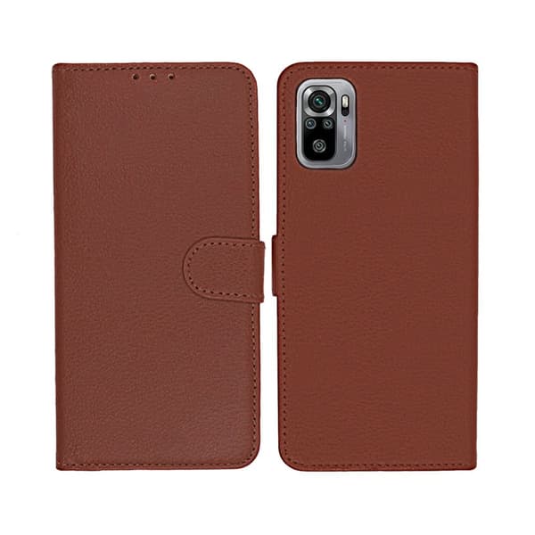 Xiaomi Redmi Note 10/10S Plånboksfodral med Stativ - Brun