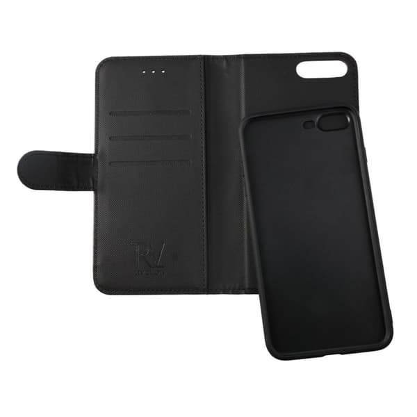 iPhone 7/8 Plus Plånboksfodral Magnet Rvelon - Svart