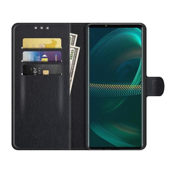 Sony Xperia 10 IV Plånboksfodral med Stativ - Svart