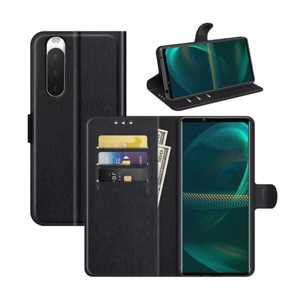 Sony Xperia 10 IV Plånboksfodral med Stativ - Svart
