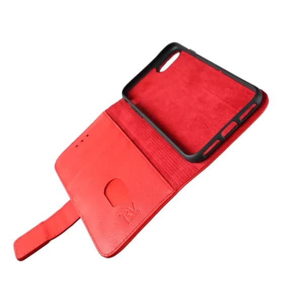 iPhone 7/8/SE (2020/2022) Plånboksfodral Läder Rvelon - Röd