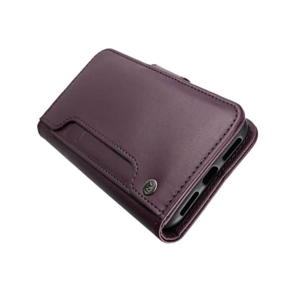 iPhone X/XS Plånboksfodral Extra Kortfack Rvelon - Mörklila