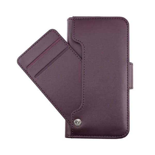 iPhone X/XS Plånboksfodral Extra Kortfack Rvelon - Mörklila