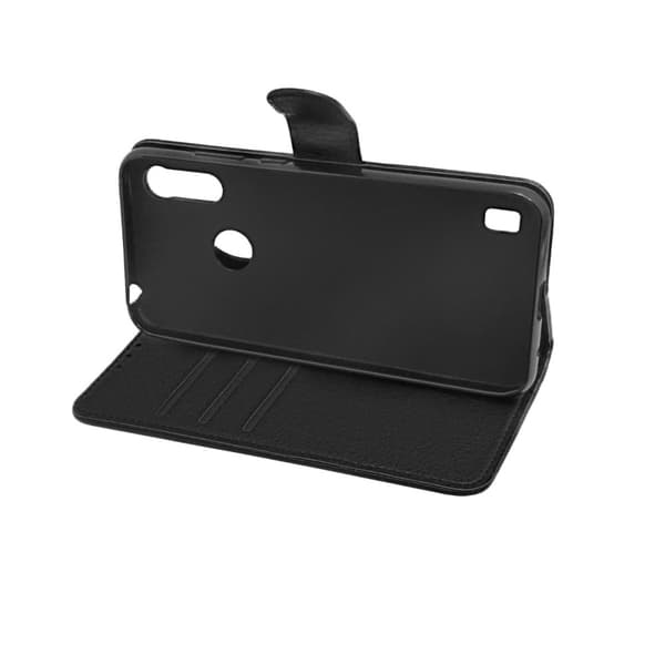 Motorola Moto E6s 2020 Flip Stand Leather Wallet Case High Quality Black