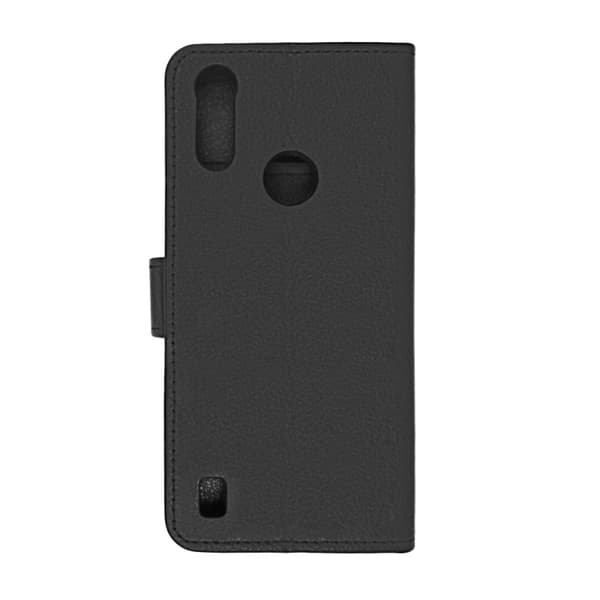 Motorola Moto E6s 2020 Flip Stand Leather Wallet Case High Quality Black
