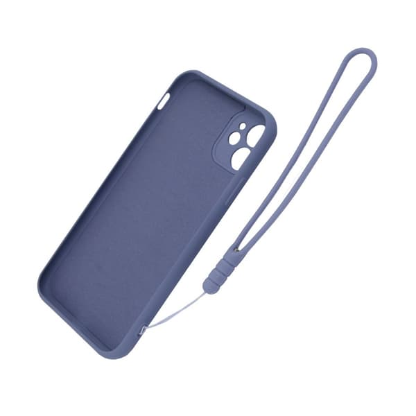 Silikonskal med Ringhållare och Handrem iPhone 11 - Grå
