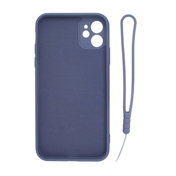 Silikonskal med Ringhållare och Handrem iPhone 11 - Grå
