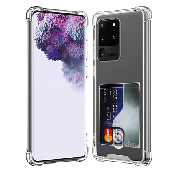 Samsung Galaxy S20 Ultra Skal med Korthållare & Mjukt Skärmskydd