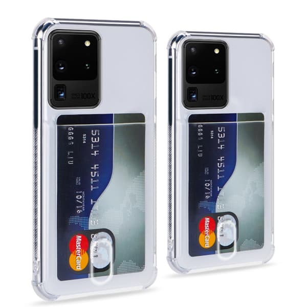 Samsung Galaxy S20 Ultra Skal med Korthållare & Mjukt Skärmskydd