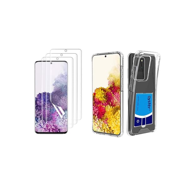 Samsung Galaxy S20 Ultra Skal med Korthållare & Mjukt Skärmskydd